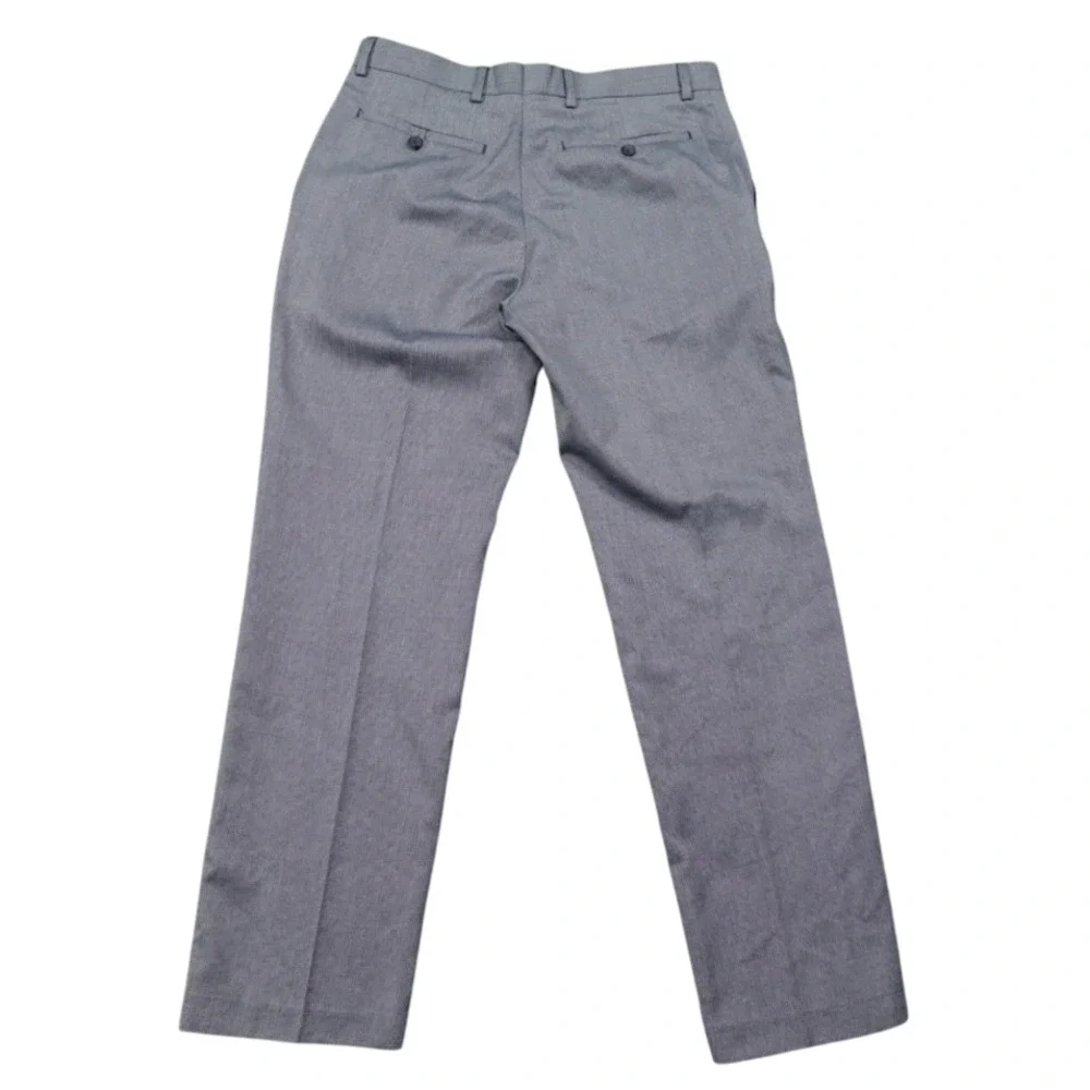 BANANA REPUBLIC Tailored Fit Dress Pants GRAY MICRO PRINT Poly/Viscose 34x30